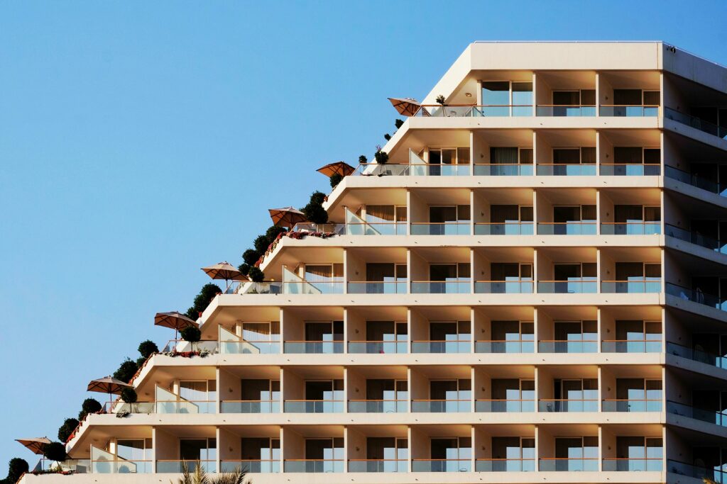 travel rental property modern building